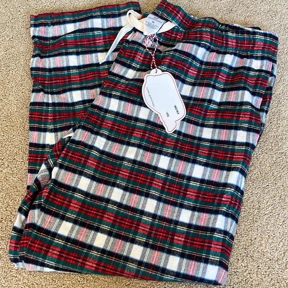 Men’s flannel tartan plaid pajama bottoms - size XL. NWT